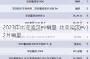 2023年比亚迪汉ev销量_比亚迪汉ev12月销量