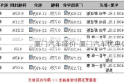 厦门汽车降价-厦门汽车优惠信息