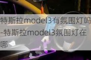 特斯拉model3有氛围灯吗-特斯拉model3氛围灯在哪