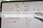 特斯拉主动刹车如何开启-特斯拉主动刹车触发条件设置