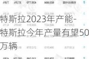 特斯拉2023年产能-特斯拉今年产量有望50万辆