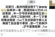 小米汽车股票怎么买不了了-小米汽车股票怎么买不了