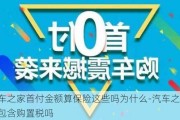 汽车之家首付金额算保险这些吗为什么-汽车之家首付包含购置税吗