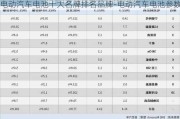 电动汽车电池十大名牌排名品牌-电动汽车电池参数