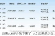 蔚来ec6多少钱下来了_ec6 蔚来多少钱