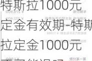 特斯拉1000元定金有效期-特斯拉定金1000元不买能退吗