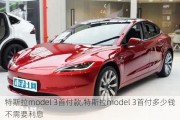 特斯拉model 3首付款,特斯拉model 3首付多少钱不需要利息