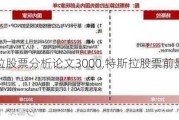 特斯拉股票分析论文3000,特斯拉股票前景分析