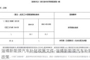 淄博新能源汽车补贴政策文件-淄博新能源汽车补贴政策