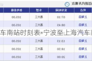 上海汽车南站时刻表-宁波至上海汽车南站时刻表