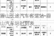 眉山长途汽车客运站-眉山汽车站时刻表