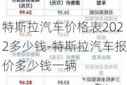 特斯拉汽车价格表2022多少钱-特斯拉汽车报价多少钱一辆