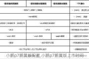 小鹏p7鹏翼版配置,小鹏p7鹏翼版上市时间