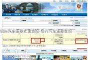 绍兴汽车违章处理查询-绍兴汽车违章查询