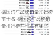 德国汽车品牌销量排行榜前十名-德国汽车品牌销量排行榜前十名有哪些