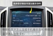 特斯拉蓝牙怎么连接手机播放音乐-特斯拉蓝牙怎么连接手机