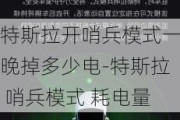 特斯拉开哨兵模式一晚掉多少电-特斯拉 哨兵模式 耗电量