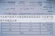 汽车尾气检测不合格是哪些原因造成的-汽车尾气检测不合格怎么修