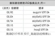 奥迪Q5价格表 报价_奥迪Q5价格表L