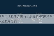 蔚来汽车电池租用方案与计划分析-蔚来汽车电池租用方案还要充电费