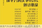 美国汽车品牌排行榜前十名2020-美国汽车品牌排名前十排行榜