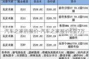 汽车之家的报价-汽车之家报价6至7万