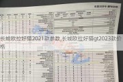 长城欧拉好猫2021款参数,长城欧拉好猫gt2023款价格