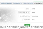 保定小型汽车违章查询_保定小型汽车违章查询官网