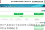 北京小汽车摇号企业新能源指标怎么看排号-怎么查北京新能源摇号排序