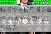 特斯拉老板马斯克离婚-特斯拉公司总裁马斯克