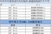 荣威新能源电动汽车价格表-荣威新能源汽车价格表