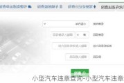 小型汽车违章查询-小型汽车违章查询