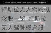 特斯拉无人驾驶概念股一览-特斯拉无人驾驶概念股