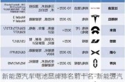 新能源汽车电池品牌排名前十名-新能源汽车电池品牌