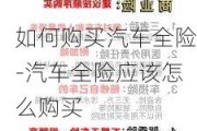 如何购买汽车全险-汽车全险应该怎么购买