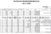 汽车价格计算办法-汽车购买价格计算器2022