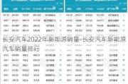 长安汽车2022年新能源销量-长安汽车新能源汽车销量排行