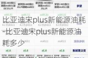 比亚迪宋plus新能源油耗-比亚迪宋plus新能源油耗多少