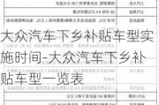 大众汽车下乡补贴车型实施时间-大众汽车下乡补贴车型一览表