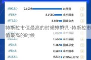 特斯拉市值最高的时候排第几-特斯拉市值最高的时候