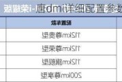 唐dmi详细配置参数_唐dm 参数