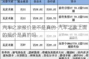 汽车之家报价是不是真的-汽车之家上面的报价是真的吗