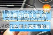 特斯拉行车记录仪怎么调出来声音-特斯拉行车记录仪怎么调出来声音的