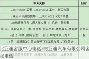 比亚迪客服中心电话-比亚迪汽车有限公司客服电话