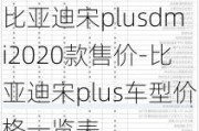 比亚迪宋plusdmi2020款售价-比亚迪宋plus车型价格一览表