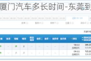 东莞到厦门汽车多长时间-东莞到厦门怎么坐车