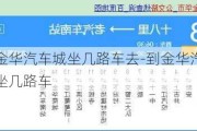 到金华汽车城坐几路车去-到金华汽车城坐几路车