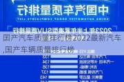 国产汽车质量排行榜2022最新汽车,国产车辆质量排行榜