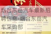 烟台东岳汽车最新招聘信息-烟台东岳汽车采购部