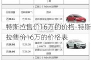 特斯拉售价16万的价格-特斯拉售价16万的价格表